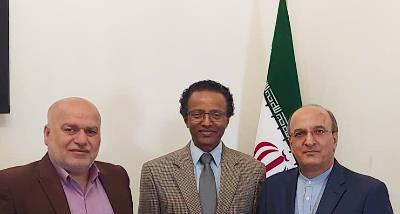 Dr. Tiruneh WHO Representative to Zimbabwe met with Dr. Hosseini the ambassador of the Islamic Republic of Iran